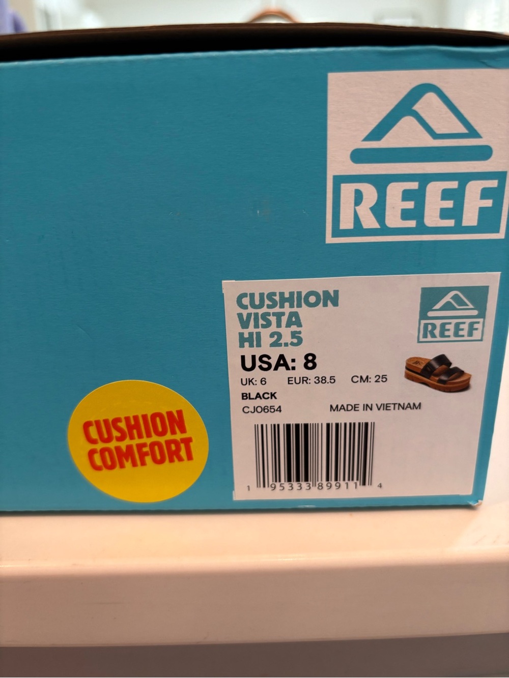 Reef Women's Cushion Vista 2.5 Black Size 8 - Picture 5 of 5